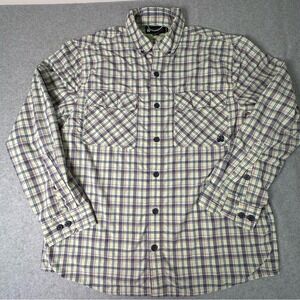 Alaskan Hardgear Duluth Trading Co Mens‎ Plaid Coolmax Button Down Shirt Large